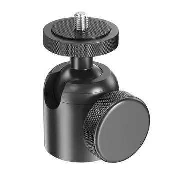 Мини-шаровая головка из алюминиевого сплава, вращающаяся на 360 градусов, винт 1/4 3/8 дюйма, металлический светодиодный светильник для видеосъемки, адаптер для крепления на головке штатива для мобильного телефона, DSLR-камеры 1/4inch