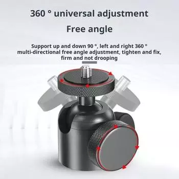 Мини-шаровая головка из алюминиевого сплава, вращающаяся на 360 градусов, 45295, 3/8-дюймовый винт, металлический светодиодный видеоэлемент 3/8inch