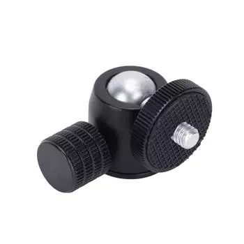 Мини шаровая головка штатива с винтом 1/4 дюйма и адаптером крепления «горячий башмак» для кольцевой лампы для зеркальной камеры