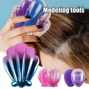 Мини Щетка для волос Парикмахерская Расческа Антистатический Салон Яйцо Круглая форма Блеск Блингблинг Массаж Щетка для волос Щетка