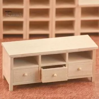 Мини-шкаф для ТВ, гладкая поверхность, развитие воображения, легкий мини-шкаф для кукольного домика для кукольного домика 1/12 цвет старого дерева