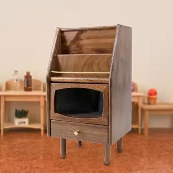 Мини-шкаф с высокой имитацией офисного украшения, аксессуары, креативный кукольный домик, газетная витрина для съемки, реквизит