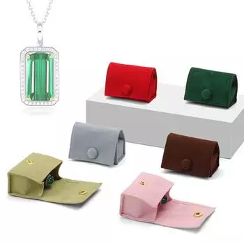 Мини-шкатулка для драгоценностей, элегантная роскошная мягкая бархатная портативная однотонная кнопка, дорожные серьги-гвоздики, кольцо-органайзер, держатель для сумки, чехол-контейнер