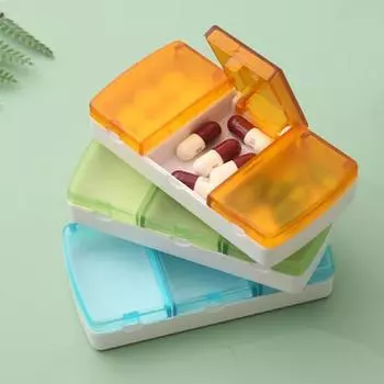 Мини-шкатулка для драгоценностей Пыленепроницаемые предметы домашнего обихода Карманный футляр для таблеток Контейнер для ювелирных изделий Компактный органайзер Легко чистится темно-оранжевого