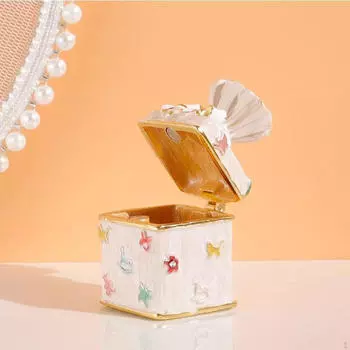 Мини-шкатулка для украшений, органайзер, симпатичный эмалированный сплав, подарки, украшение, дисплей