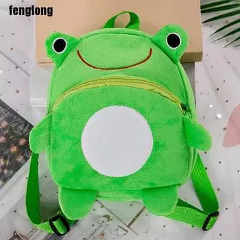 Мини-школьный рюкзак с лягушкой, детский рюкзак, детский школьный рюкзак, детский плюшевый рюкзак