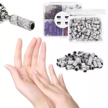 Мини-шлифовальные ленты зернистостью 80/120/150/180/240, нержавеющая сталь, сверла для ногтей, держатель, электрические маникюрные аксессуары, инструмент B