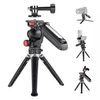 Мини-штатив NEEWER для камеры и смартфона, поворотная и наклонная палка для селфи для видеоблога, устойчивая рукоятка, совместимая с цифровой зеркальной камерой DJI Osmo Pocket 3 insta360 для iPhone