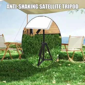 Мини-штатив с регулируемой высотой и наклоном, устойчивая портативная стойка с простой установкой, комплект для крепления на столбе для спутниковой связи Starlink Mini чёрный