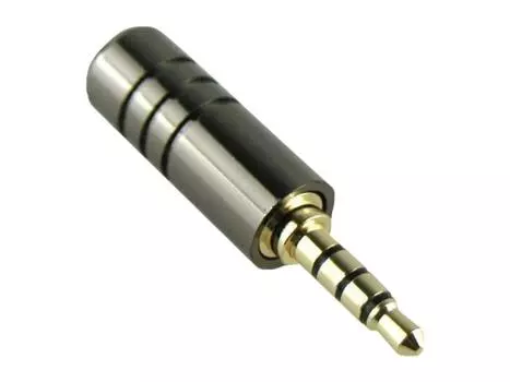 Мини-штекер для телефона, разъем для телефона, паяный, самодельный, позолоченный, 4-полюсный, B Gun, черный MG-M 3,5 мм чёрный