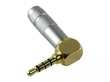 Мини-штекер для телефона, штекер для телефона, разъем для пайки, самодельный, позолоченный, 4-полюсный, L, тип A, серебряный, MG-M, 3,5 мм серебряный