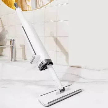 Мини-швабра для мытья без помощи рук, настольная, для ванной, кухни, ручная плоская швабра для уборки One Size белый