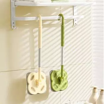 Мини-швабра для полотенец для лица, автоматически вращающаяся на 360 градусов, не требует мытья рук, простой в хранении, экологически чистый инструмент для чистки пола Long зелёный