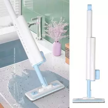 Мини-швабра, портативная самовсасывающая мини-швабра, самовыжимающаяся швабра с короткой ручкой и поворотной головкой, щетка для чистки со скрытым зазором кофейный