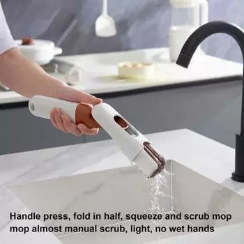 Мини-швабра-распылитель для мытья столешниц с функцией самоотжима и распыления A