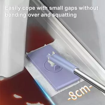 Мини-швабра с автоматической сменой тряпки, плоская швабра для пыли без рук с вращением на 360 градусов D фиолетовый