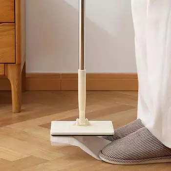 Мини-швабра с быстрой сменой ткани и длинной ручкой, облегчающая уборку шваброй для домашнего использования на кухне чёрный