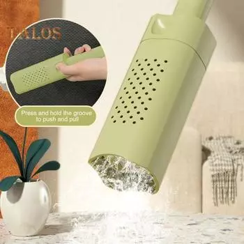 Мини-швабра с функцией самоотжима, губчатая насадка, многорядный дизайн с канавками, портативная швабра для уборки небольших помещений серый