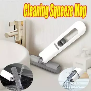 Мини-швабра Squeeze Mop, складная, мощная, с функцией самоотжима, маленькая швабра для семейных автомобилей, мытья полов, мытья окон, инструментов