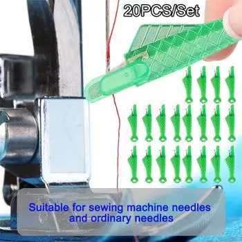 Мини швейная машинка нитевдеватель с крючком инструмент для вставки иглы пожилые быстрое автоматическое устройство для смены принадлежностей для рукоделия 20 шт.
