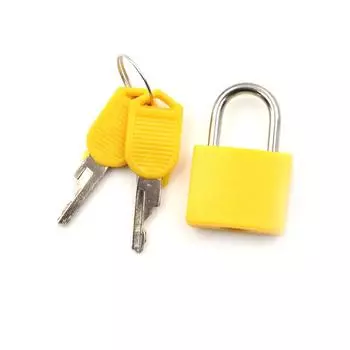 Мини-сильный стальной навесной замок, дорожные замки для ящика чемодана, общежития с 2 ключами оранжевый