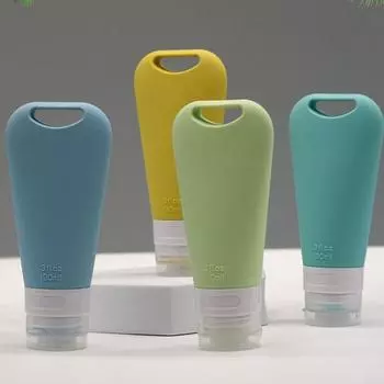 Mini Silicone Travel Bottle 90ml Refillable Bottle Empty Bottle Shampoo Squeeze Bottle outdoor светло-синий