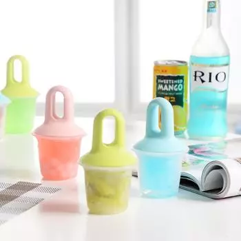 Мини-силиконовые формы, форма для мороженого с крышкой, силиконовая форма для мороженого, набор детских фруктов, молочный коктейль, форма для мороженого, еда зелёный