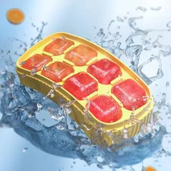 Мини-силиконовый лоток для кубиков льда с крышкой, идеально подходящий для коктейлей и виски, не содержит BPA, легко снимается, компактный дизайн розовый