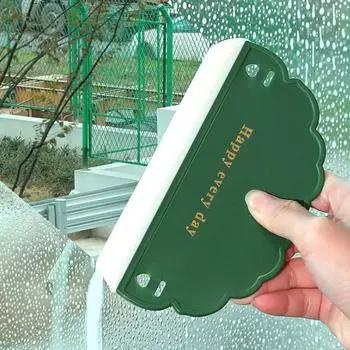 Мини-силиконовый скребок для ванной комнаты, щетка для чистки стекла, зеркало в ванной, противозапотевающий кухонный скребок для мытья рук, столешница зелёный