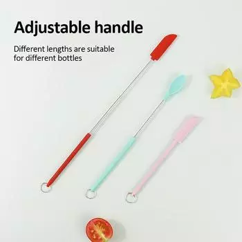 Мини силиконовый скребок кухонный для выпечки масла торта крема джема лопатка телескопическая стержень косметика многофункциональный набор ложек для копания