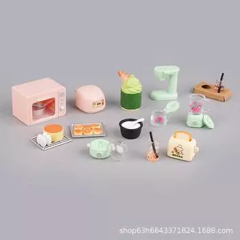 Mini Simulation Miniature Japanese Style Set Play Home Small Home Rice Cooker Juicer Oven Toy Doll House Food Play