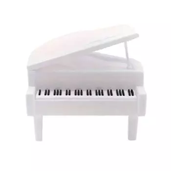 Mini Simulation Piano Coin Box Piano Shape Coin Storage Jar Piano Modeling Piggy Bank Holiday белый