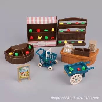 Мини Симуляция Фруктовый Магазин Маленький Магазин Миниатюрный Кукольный Домик Милый Игровой Домик Детские Игрушки Украшение Пищевой Сцены
