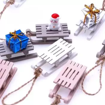 Мини-симулятор снежных саней ручной работы 1/12 деревянные сани настольные поделки поделки снежные сани орнамент без запаха для кукольного дома домашний декор