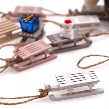 Мини-симулятор снежных саней ручной работы 1/12 деревянные сани настольные поделки поделки снежные сани орнамент без запаха для кукольного дома домашний декор