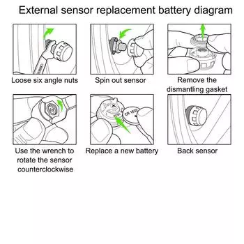 Мини-система контроля давления в шинах USB TPMS ЖК-дисплей Беспроводные системы автомобильной охранной сигнализации чёрный
