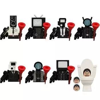 Мини Skibidi туалетные блоки игрушка аниме игра фигурки строительные кирпичи игрушки подарок
