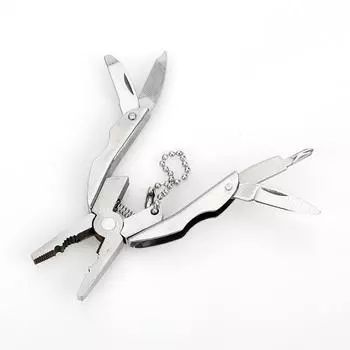 Мини-складной брелок, плоскогубцы, нож, стальной портативный карманный многофункциональный набор инструментов, отвертка с нейлоновой сумкой