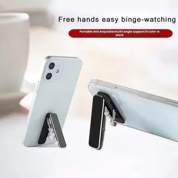 Мини складной держатель для мобильного телефона с регулируемым углом наклона, треугольная опора, водонепроницаемый карманный тонкий дизайн, крепление для телефона без помощи рук для ежедневного использования зелёный