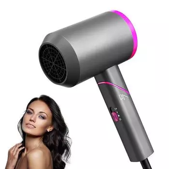 Мини складной фен с отрицательными ионами, профессиональные инструменты для укладки волос с диффузором и насадкой для домашнего хозяйства EU серый