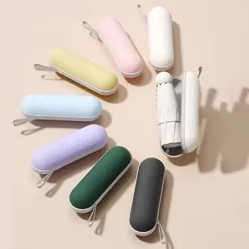 Мини-складной солнцезащитный зонт с чехлом, устойчивый к ультрафиолету, солнечный и дождливый зонт, портативная капсула, 5 складных женских зонтов