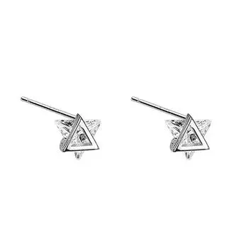 Mini small earrings women s fashion simple temperament cute sweet short hair earrings triangular stud earrings