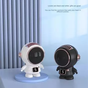 Mini Small Electric Fan 5th Gear Wind Speed Usb Charging Convenient Durable Hang Neck Design Silent Wind Fan Astronaut Neck Fan белый