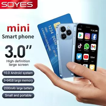 SOYES XS16 Mini 4G смартфон Dual SIM 3.0 дюймов Android 10.0 мобильный телефон 2GB RAM 16GB ROM фиолетовый