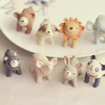 Мини смола, смотрящая в небо, маленькие животные, садовые миниатюры, декоративное микроландшафтное растение бонсай Small Pig