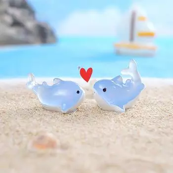 Мини смоляная светящаяся маленькая акула микропейзаж приборная панель автомобиля украшения для домашнего стола