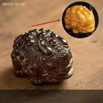 Мини смоляной меняющий цвет чайный питомец Zhaocai скульптура животного украшение для чайного стола дзен настольные украшения изысканные чайные аксессуары