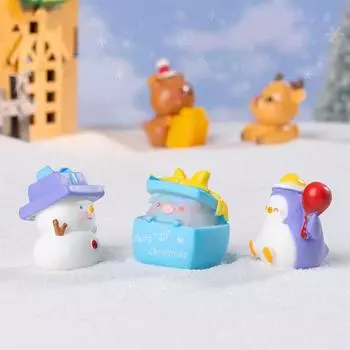 Мини-смоляные рождественские украшения снеговик дерево лось кролик микро ландшафтные украшения своими руками домашний декор аксессуары для салона автомобиля