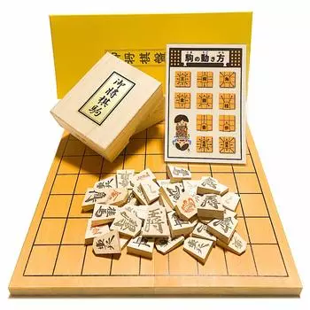 Мини-сёги 4 складные доски сёги и деревянные фигуры сёги Тэндо Оригинальное движение фигур Сузукадо Удобный для переноски набор Син-Кацура Нет. [с карточками]