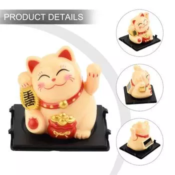 Мини-солнечная автоматическая машет счастливчиком, подарок на открытие нового магазина, украшение в виде китайского кота, прочный высококачественный пластик
